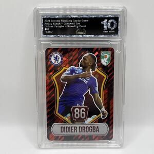 Didier Drogba - Holo Foil Soccer Card 2024 Grass Games - Graded 10 Novelty